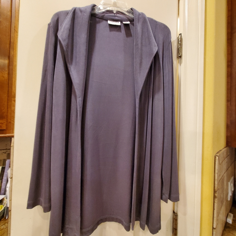 Chico's Long Moto Jacket